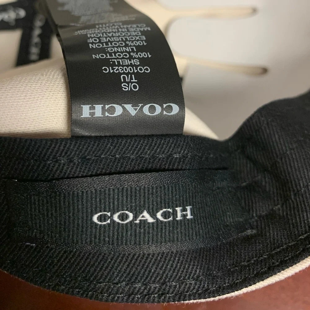 COACH UNISEX 🧢 EMBROIDERED BASEBALL SPOET RED BALLER HAT CAP CHALK🧢